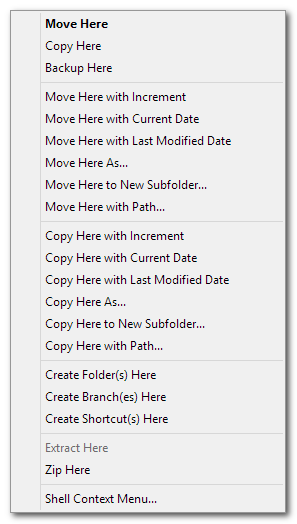自定义拖放右键菜单