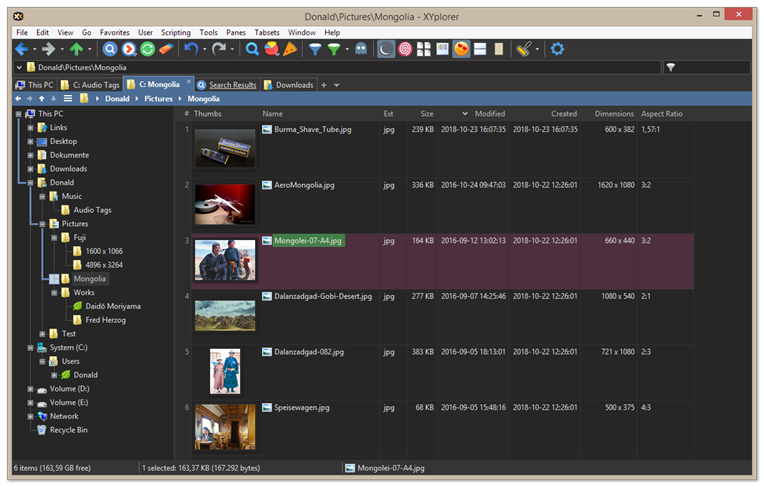 缩略图详情视图
